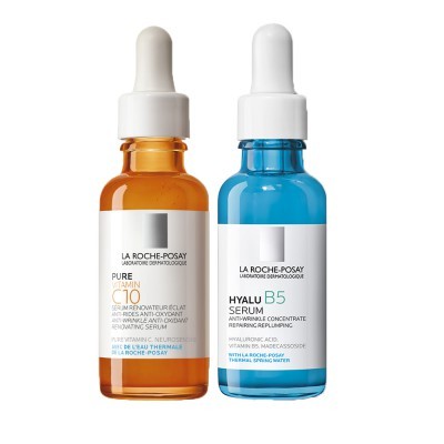 Set Pure vitamin C10 + Hyalu B5 serum rutina antiedad e iluminación