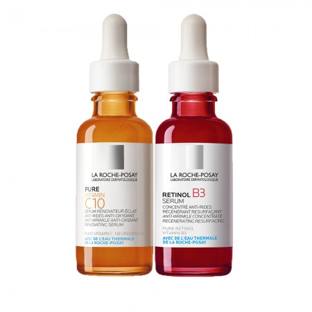 Set Pure vitamin C10 +Retinol B3 serum rutina antiedad e iluminación