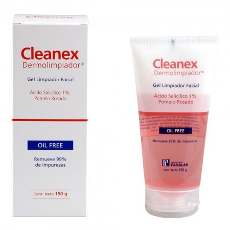 Gel Cleanex Dermolimpiador Facial Piel Grasa y Mixta 150 Gr