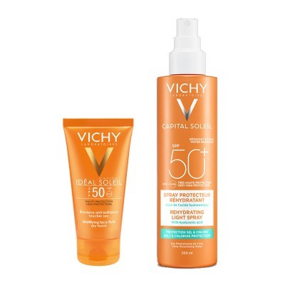 Set Ideal Soleil Toque Seco 50ml + Spray Hidratante Ligero 200ml