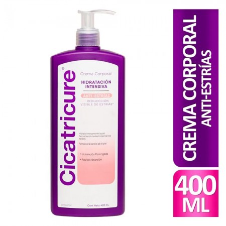 Crema Corporal Hidratacion Intensiva Anti Estrias 400ml