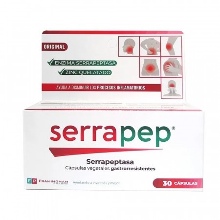 Serrapep Serrapeptasa Suplemento Gastrorresistente 30 Caps